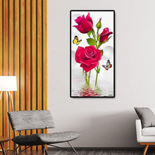 Load image into Gallery viewer, Rose Butterflies - Full Drill Round Drill - 45x85cm
