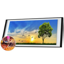 Load image into Gallery viewer, Tree with Sunrise - Full Drill Round Drill - 80x30cm
