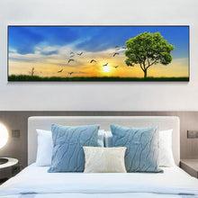 Load image into Gallery viewer, Tree with Sunrise - Full Drill Round Drill - 80x30cm
