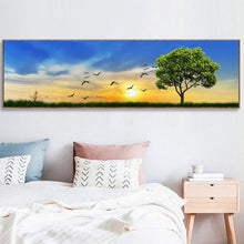 Load image into Gallery viewer, Tree with Sunrise - Full Drill Round Drill - 80x30cm
