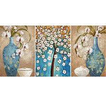 Load image into Gallery viewer, 3 Panels Vase Tree - Full Drill Round Drill - 95x45cm
