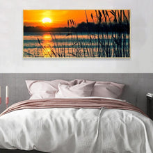 Load image into Gallery viewer, 100x40cm Sunset Reed Marshes - Full Drill Round Drill - 100x40cm
