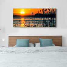 Load image into Gallery viewer, 100x40cm Sunset Reed Marshes - Full Drill Round Drill - 100x40cm
