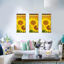 Load image into Gallery viewer, Sunflower 3 Panel - Full Drill Round Drill - 45x70cm
