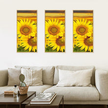 Load image into Gallery viewer, Sunflower 3 Panel - Full Drill Round Drill - 45x70cm
