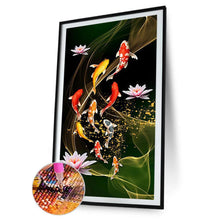 Load image into Gallery viewer, 45x85cm Koi Fish Lotus - Full Drill Round Drill - 45x85cm
