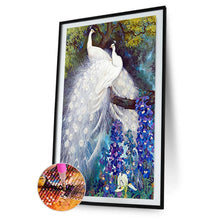 Load image into Gallery viewer, White Peafowl - Full Drill Round Drill - 45x85cm
