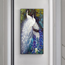 Load image into Gallery viewer, White Peafowl - Full Drill Round Drill - 45x85cm
