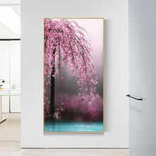 Load image into Gallery viewer, 45x85cm Pink Flower Tree - Full Drill Round Drill - 45x85cm
