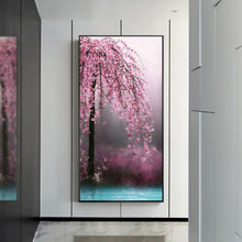 Load image into Gallery viewer, 45x85cm Pink Flower Tree - Full Drill Round Drill - 45x85cm
