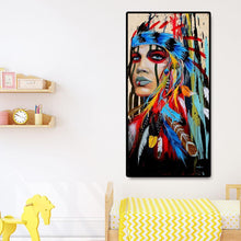 Load image into Gallery viewer, 45x85cm Aboriginal Girl - Full Drill Round Drill - 45x85cm
