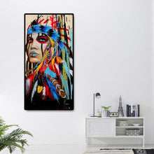 Load image into Gallery viewer, 45x85cm Aboriginal Girl - Full Drill Round Drill - 45x85cm
