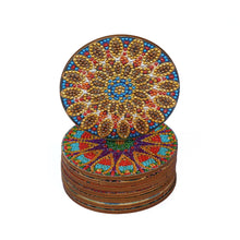 Load image into Gallery viewer, Mandala/Halloween/Butterflies - Round Wooden Coaster Mug
