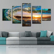 Load image into Gallery viewer, Waves 5 Pieces - Full Drill Round Drill - 95x45cm
