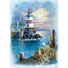 Load image into Gallery viewer, Seaside Light Tower Poster-Full Drill Diamond Painting
