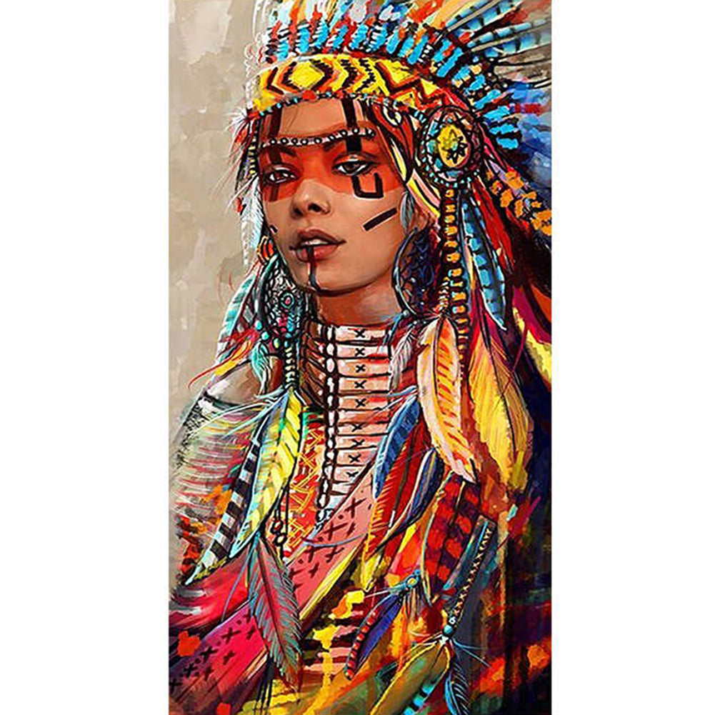 Aboriginal Women-Full Drill Diamond Painting-45x85cm