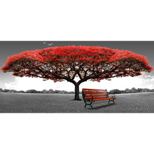 Load image into Gallery viewer, Red Tree With Chair-Full Drill Diamond Painting-80x40cm
