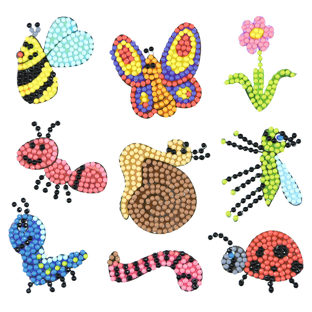 9pcs-Animal-Diamond Painting Free Stickers