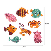 Load image into Gallery viewer, 8pcs-Fish-Diamond Painting Free Stickers
