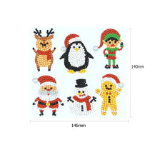 Load image into Gallery viewer, 6pcs-Christmas-Diamond Painting Free Stickers
