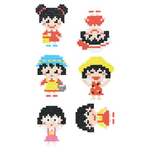 Load image into Gallery viewer, 6pcs-Girl-Diamond Painting Free Stickers
