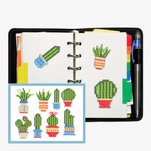 Load image into Gallery viewer, 8pcs-Cactus-Diamond Painting Free Stickers
