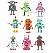 Load image into Gallery viewer, 9pcs-Hyperactive Robot-Diamond Painting Free Stickers
