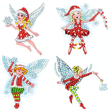 Load image into Gallery viewer, 4pcs-Angel-Diamond Painting Free Stickers
