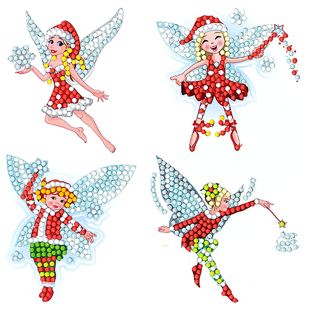 4pcs-Angel-Diamond Painting Free Stickers