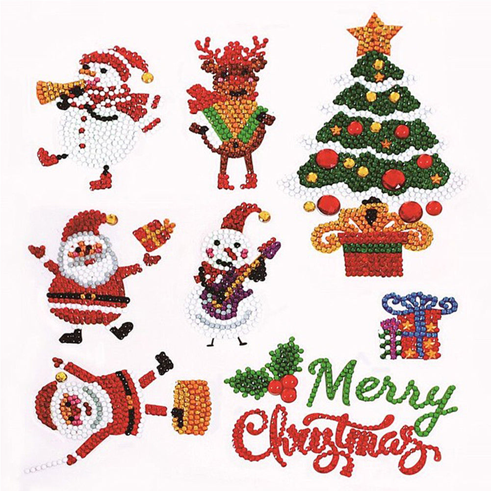 9pcs-Christmas Present-Diamond Painting Free Stickers