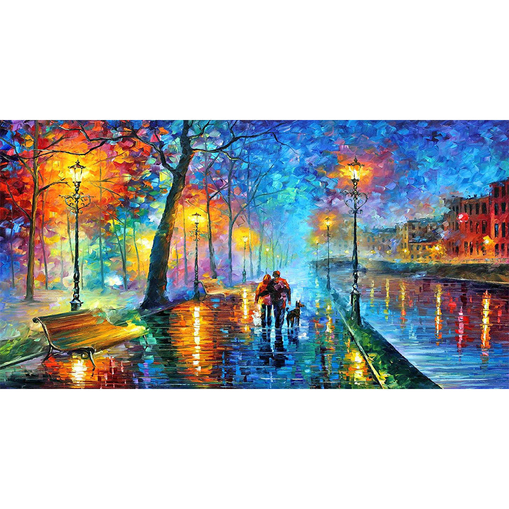 Street-Full Drill Diamond Painting-85x45cm