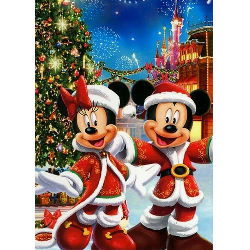 Mickey Mouse Spends Christmas With You-Full Drill Diamond Painting