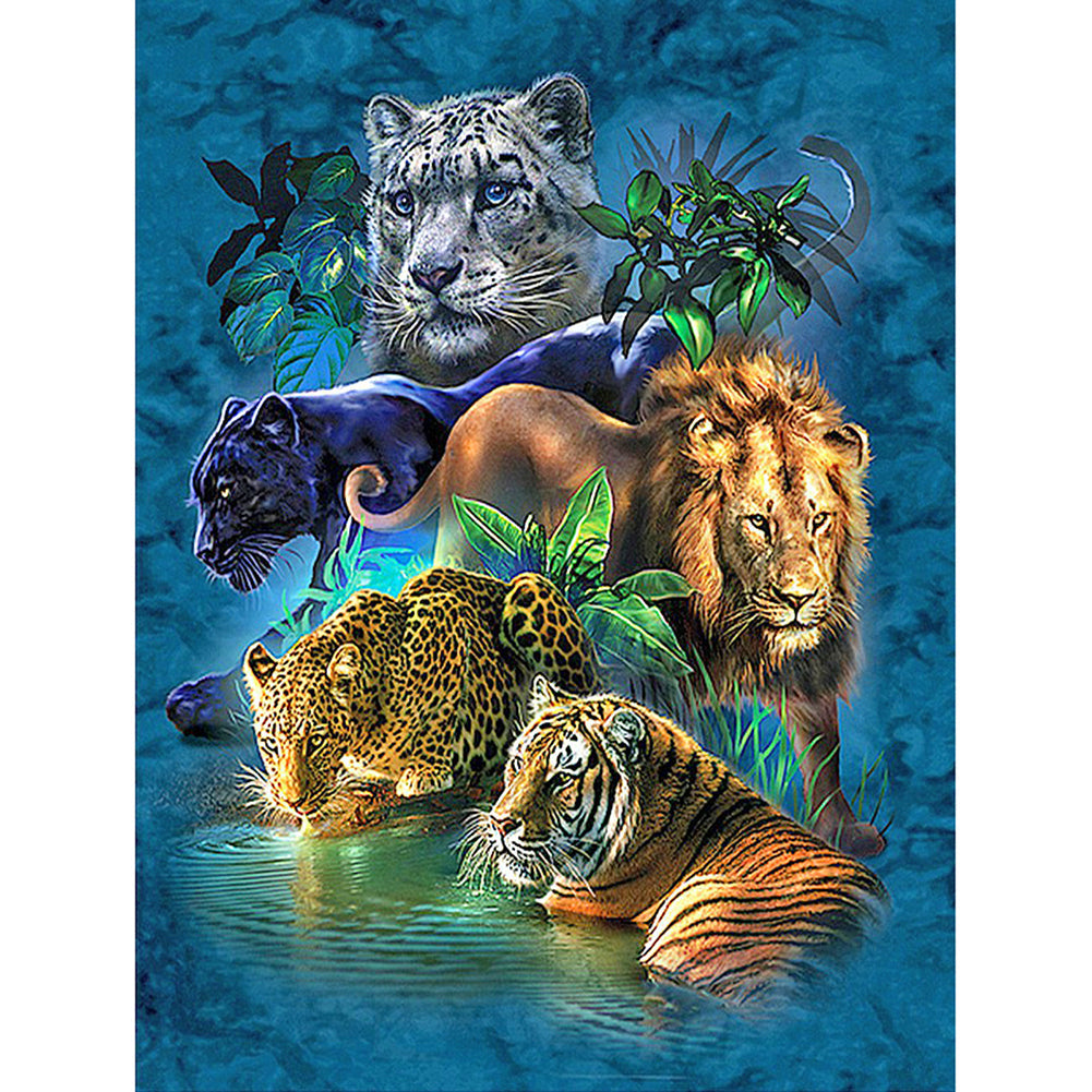 Lion And Tiger-Full Drill Diamond Painting