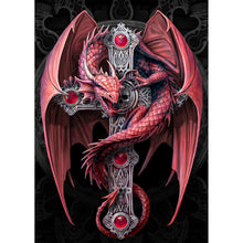 Load image into Gallery viewer, Cross And Red Dragon-Full Drill Diamond Painting
