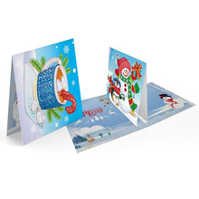 Load image into Gallery viewer, 8PCS/SET 3D CHRISTMAS GREETING CARDS DIAMOND PAINTING
