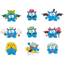 Load image into Gallery viewer, 9pcs-Smurfs-Diamond Painting Free Stickers
