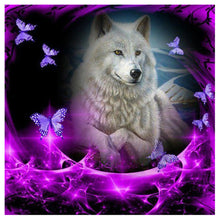 Load image into Gallery viewer, Wolf And Butterfly-Full Drill Diamond Painting
