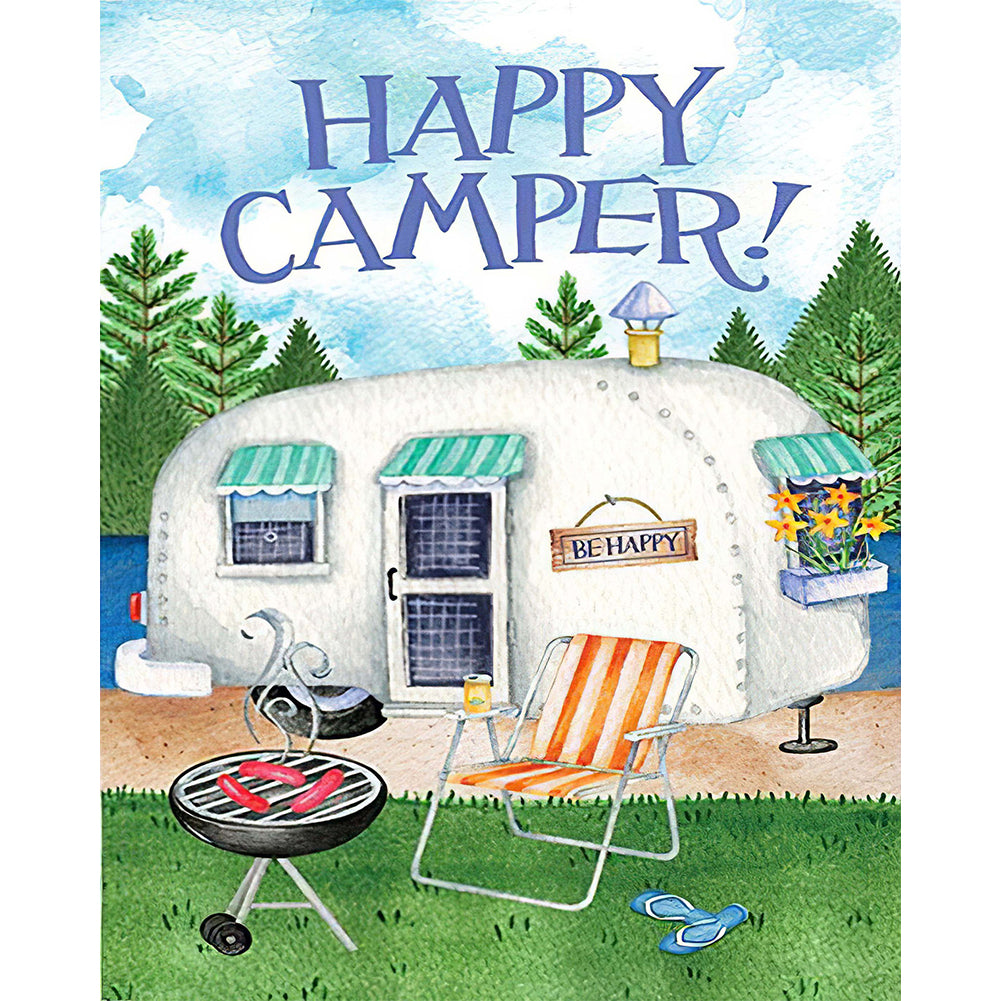 Happy Camping English-Full Drill Diamond Painting