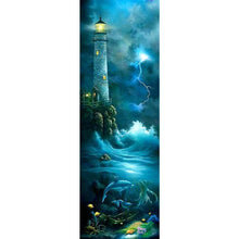 Load image into Gallery viewer, Seaside Lighthouse-Full Drill Diamond Painting-30x90cm
