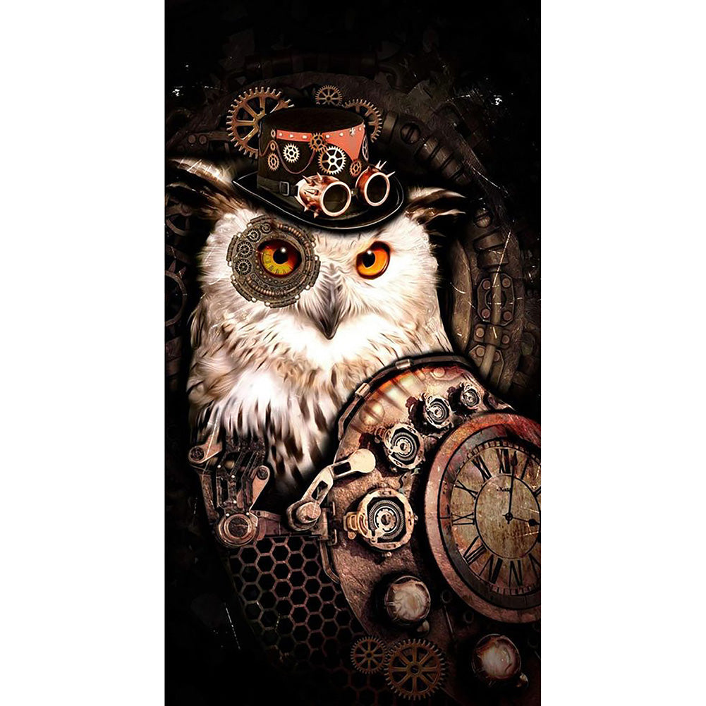 Owl-Full Drill Diamond Painting-40x75cm