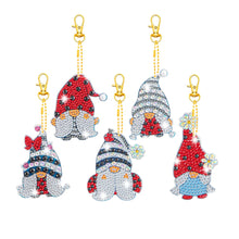 Load image into Gallery viewer, 5pcs DIY Diamond Painting Ladybug Gnomes Double-sided Keychains
