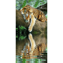 Load image into Gallery viewer, Tiger By The Water-Full Drill Diamond Painting-40x80cm
