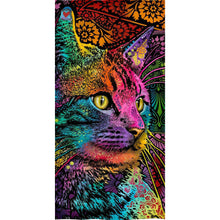 Load image into Gallery viewer, Abstract Colored Cat-Full Drill Diamond Painting-40x80cm
