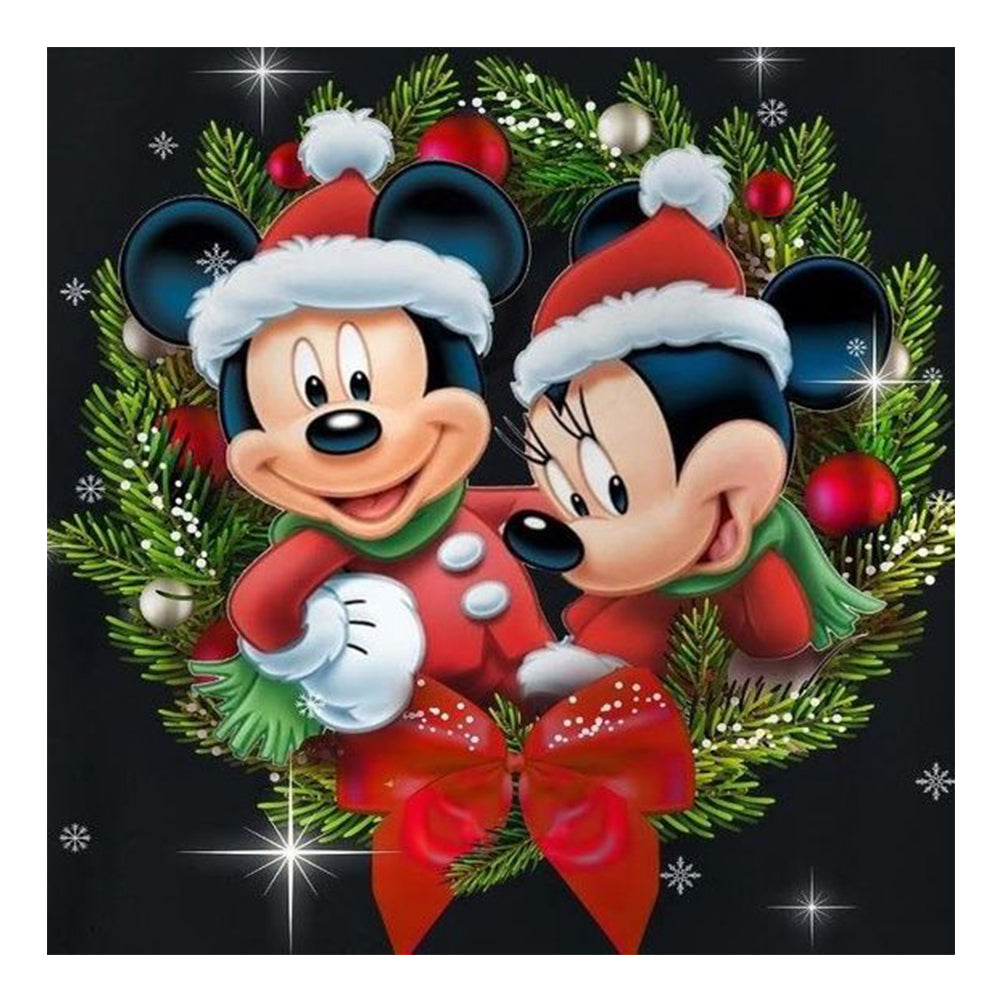 Christmas Mickey Mouse Garland-Full Drill Diamond Painting