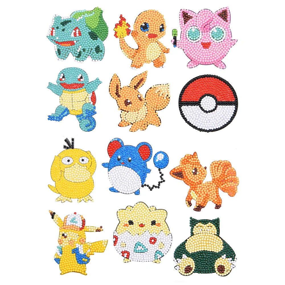 12pcs  Pokémon - 5d diy Handwerk Aufkleber