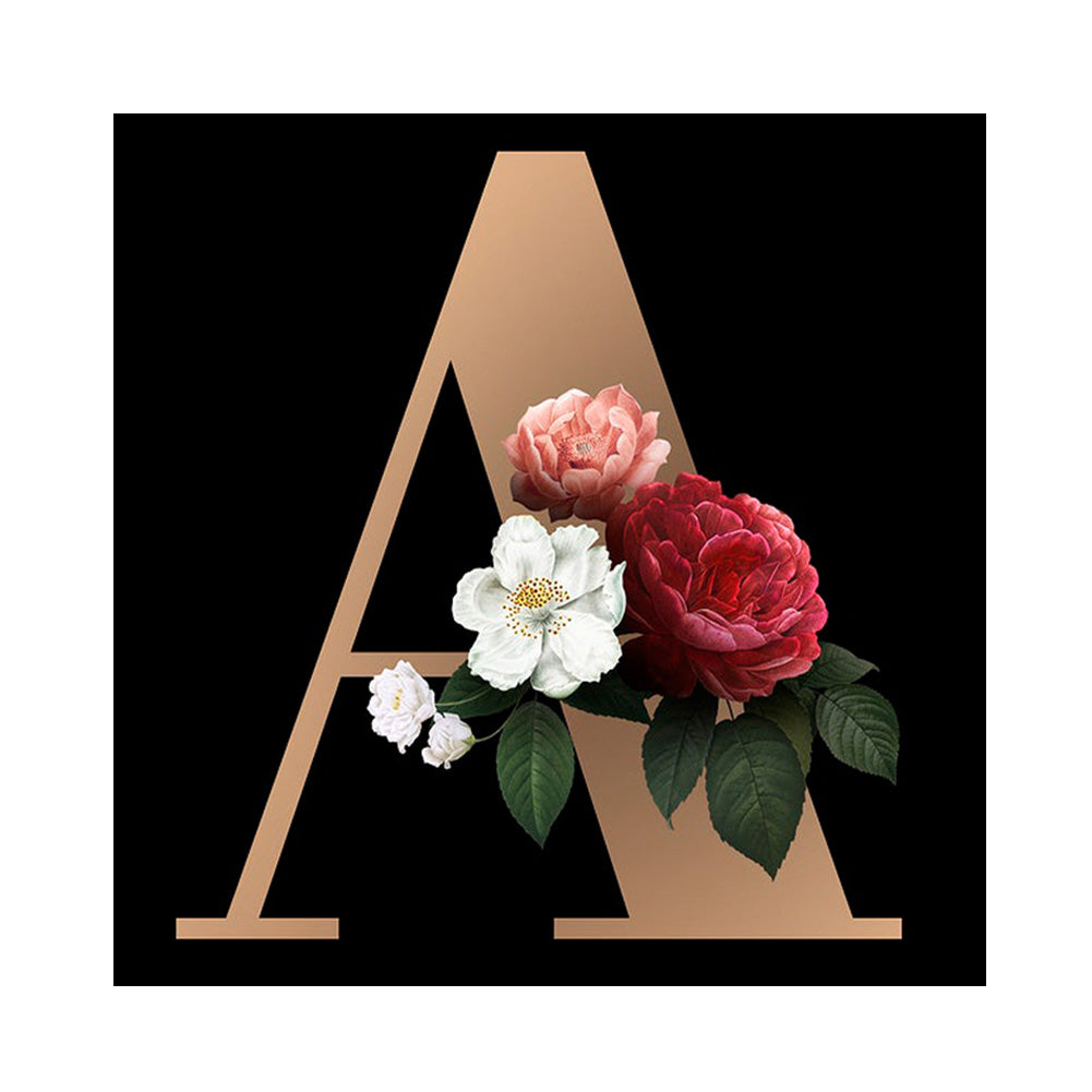 English Letter A-Full Drill Diamond Painting