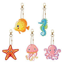 Load image into Gallery viewer, 5pcs Aquatic Creatures Double Sided Keychain
