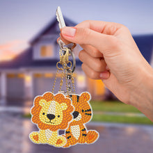 Load image into Gallery viewer, 5pcs Animal Lion Double Sided Keychain
