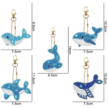 Load image into Gallery viewer, 5pcs Whale Double Sided Keychain
