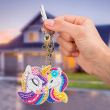 Load image into Gallery viewer, 8pcs Rainbow Horse Double Sided Keychain
